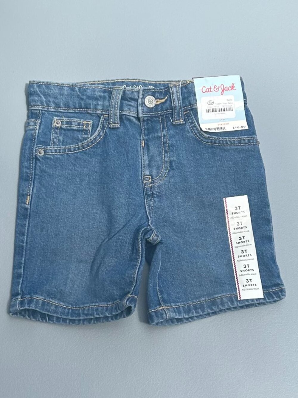 Cat & Jack™ Toddler Boys' Button Front Denim Shorts -  Medium Wash 3T